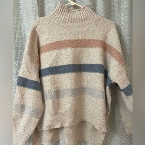 Fate Striped Mock Neck Sweater